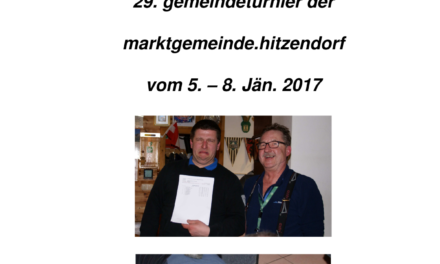 29. Turnier der Marktgemeinde Hitzendorf 5.-8.1.2017